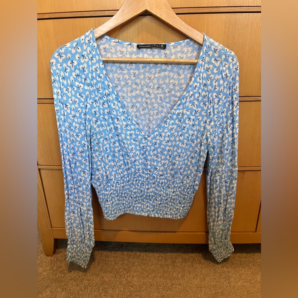 Abercrombie Floral Crop Blouse
